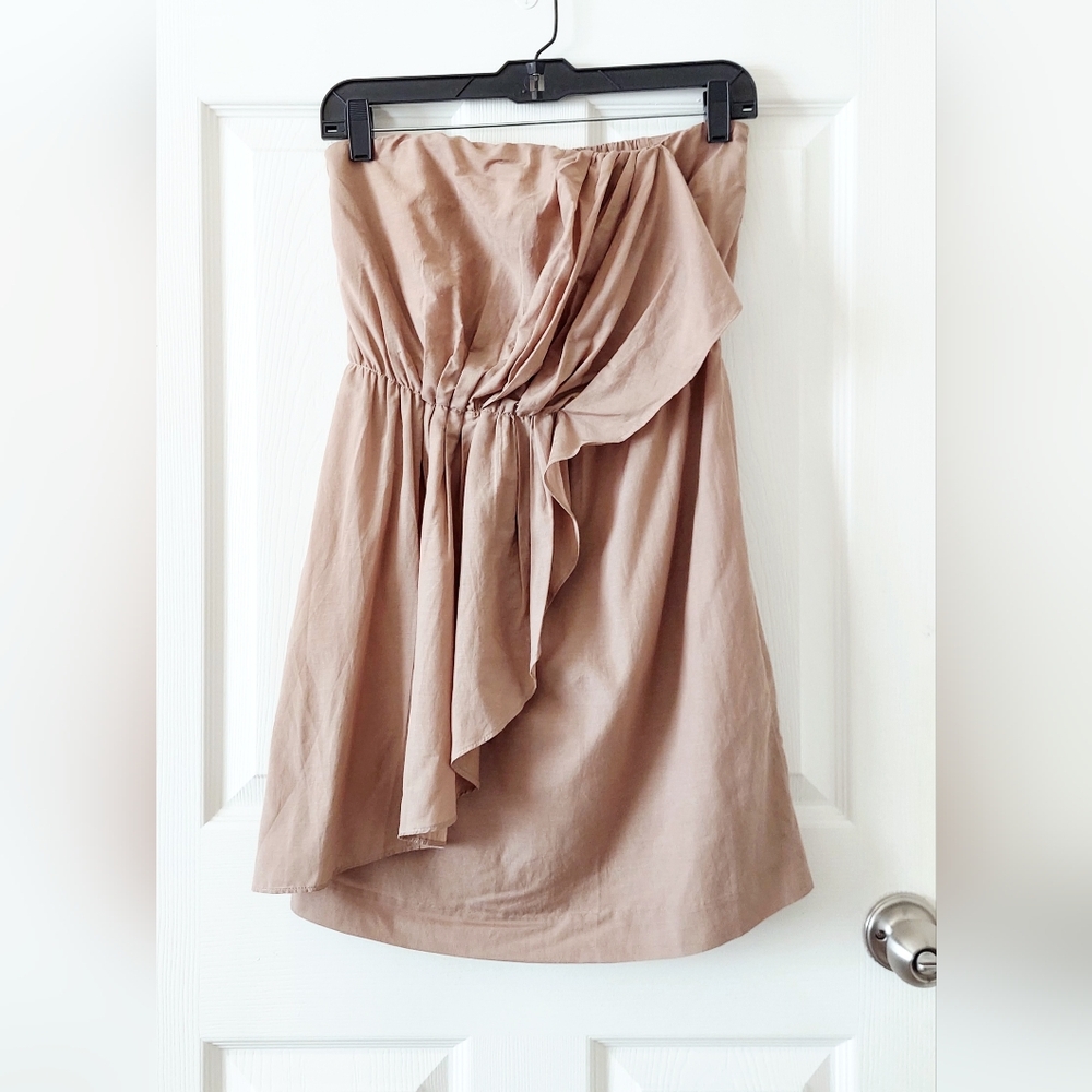 Gap Pleated Front Strapless Dress